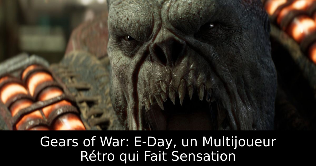 Gears of War: E-Day, un Multijoueur Rétro qui Fait Sensation