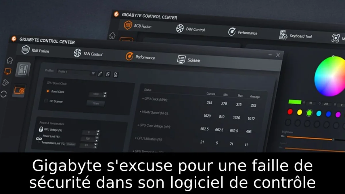 Gigabyte s'excuse pour une faille de sécurité dans son logiciel de contrôle