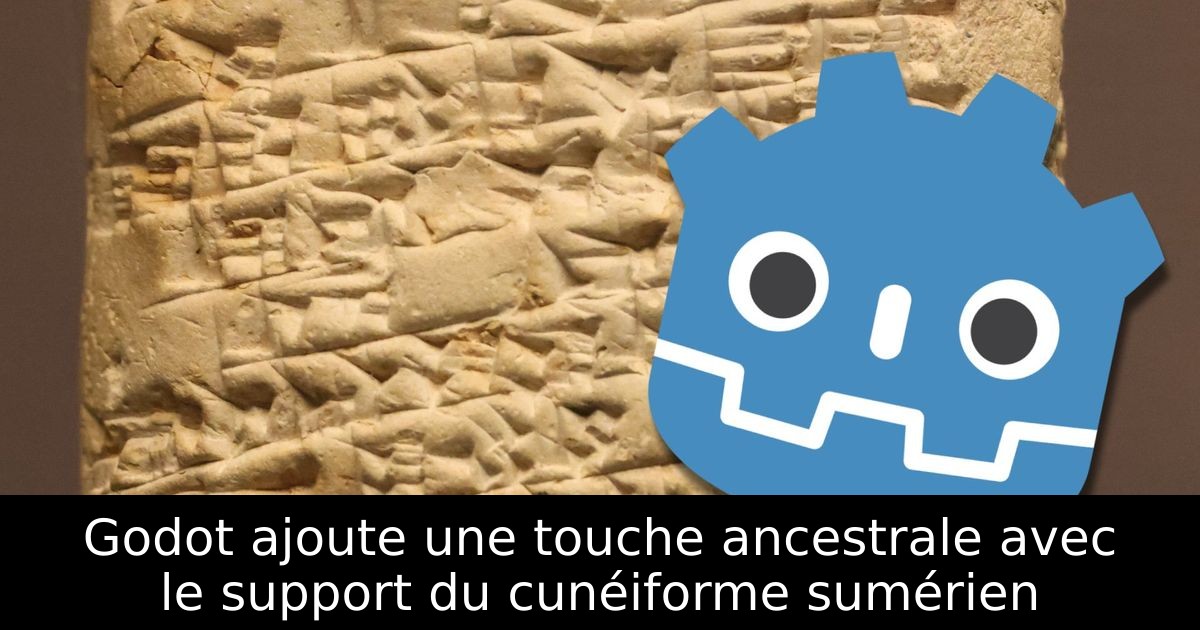 Godot ajoute une touche ancestrale avec le support du cunéiforme sumérien