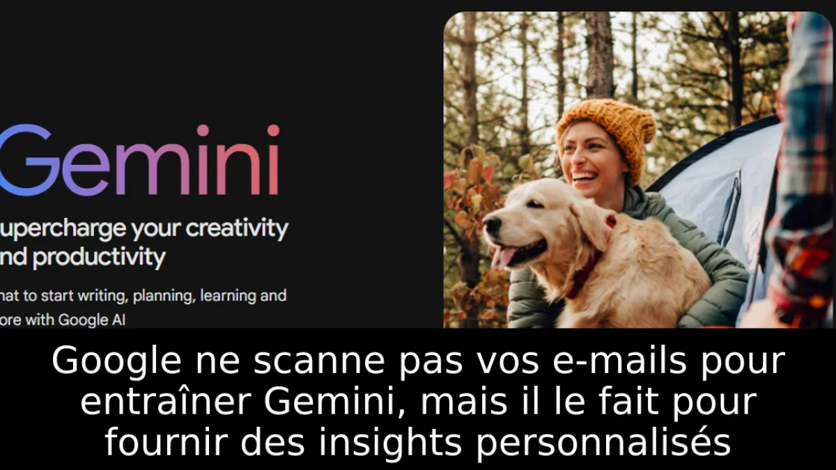 Google ne scanne pas vos e-mails pour entraîner Gemini, mais il le fait pour fournir des insights personnalisés