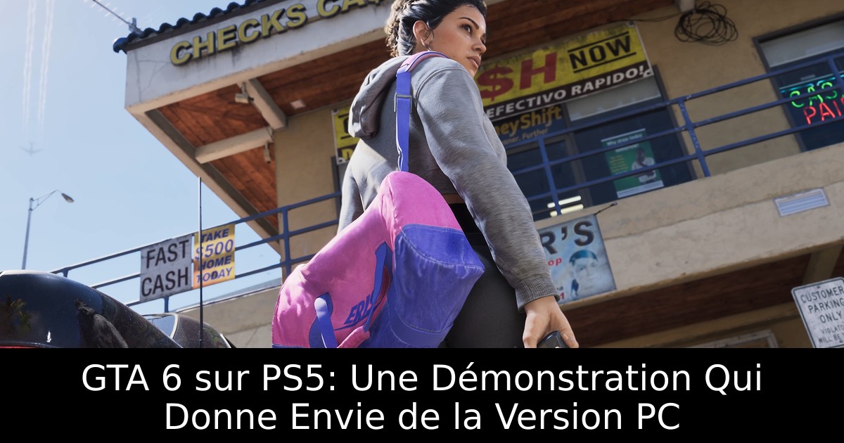 GTA 6 sur PS5: Une Démonstration Qui Donne Envie de la Version PC
