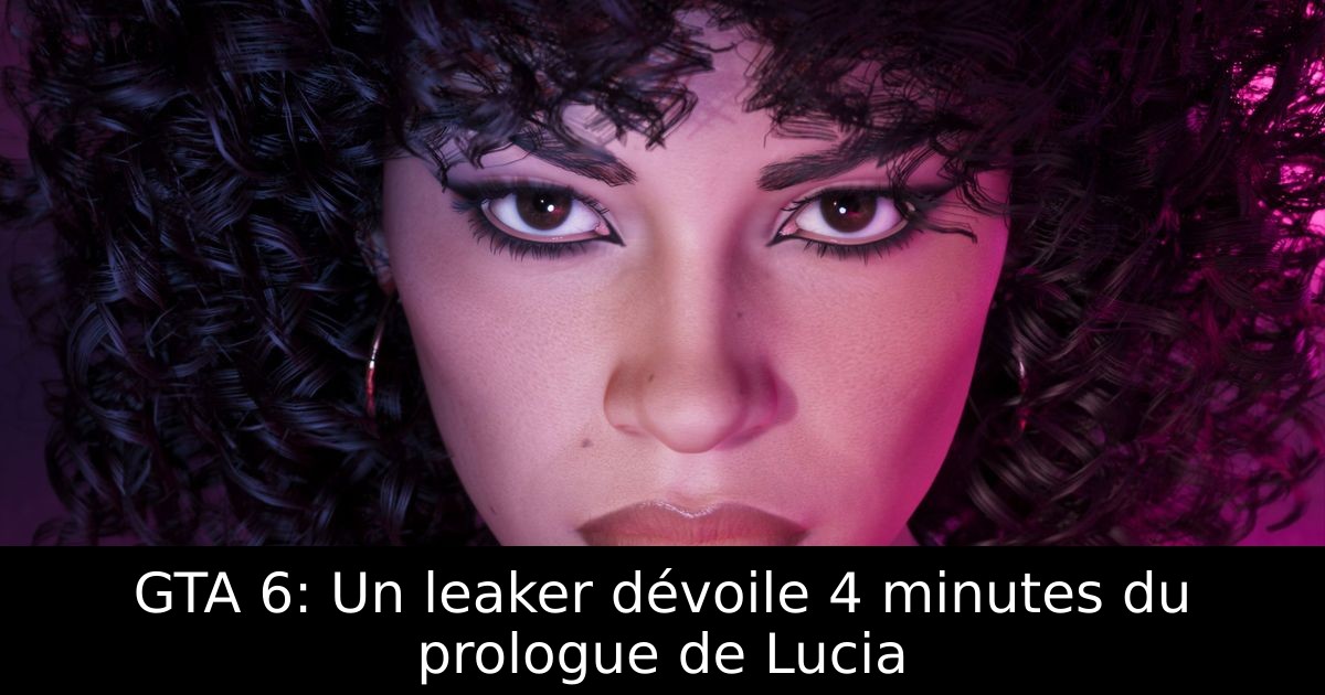 GTA 6: Un leaker dévoile 4 minutes du prologue de Lucia