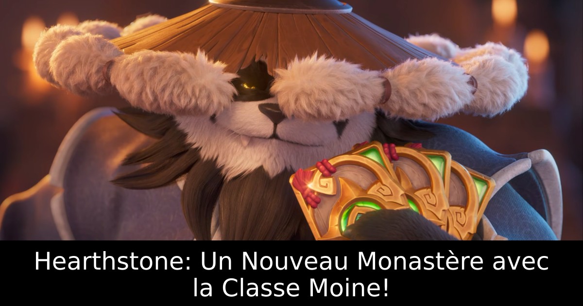 Hearthstone: Un Nouveau Monastère avec la Classe Moine!