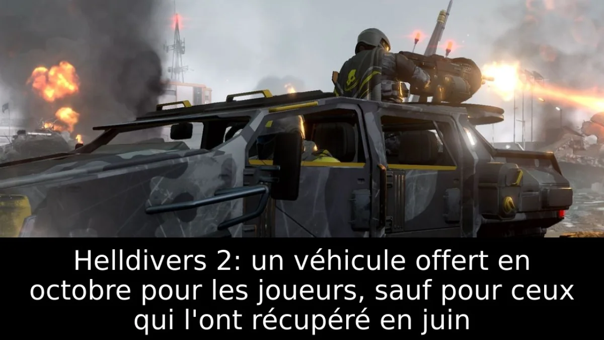 Helldivers 2: un véhicule offert en octobre pour les joueurs, sauf pour ceux qui l'ont récupéré en juin