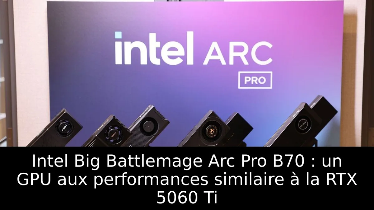 Intel Big Battlemage Arc Pro B70 : un GPU aux performances similaire à la RTX 5060 Ti