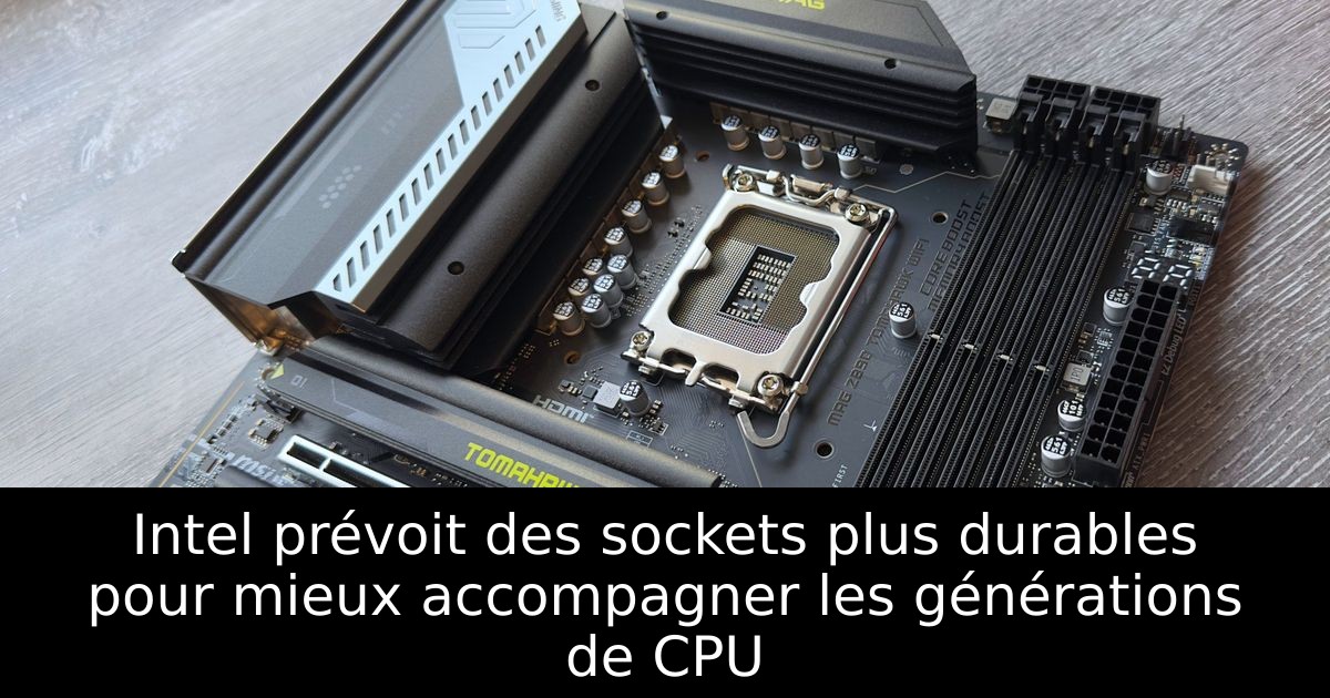 Intel prévoit des sockets plus durables pour mieux accompagner les générations de CPU