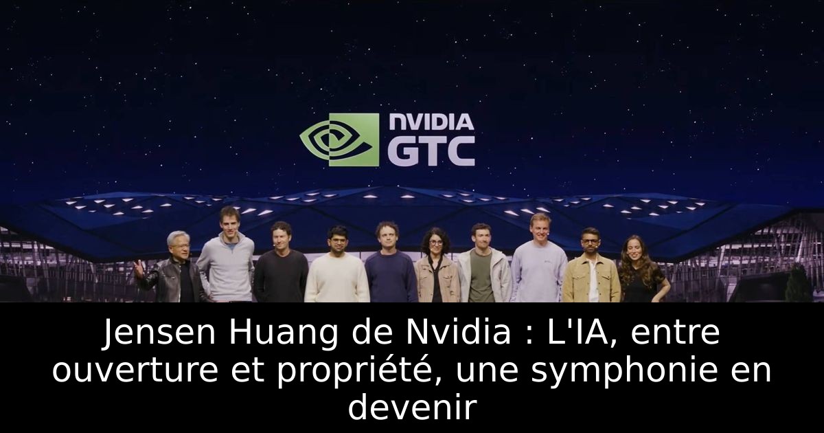 Jensen Huang de Nvidia : L'IA, entre ouverture et propriété, une symphonie en devenir