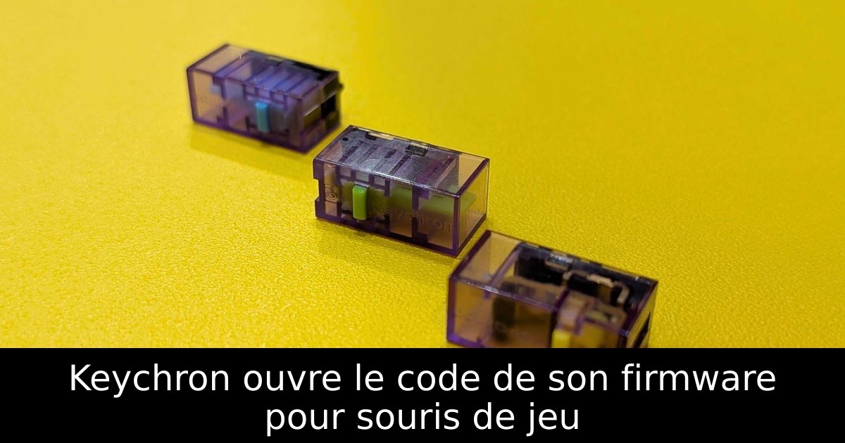 Keychron ouvre le code de son firmware pour souris de jeu