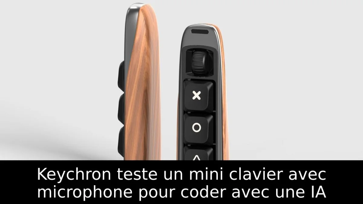 Keychron teste un mini clavier avec microphone pour coder avec une IA