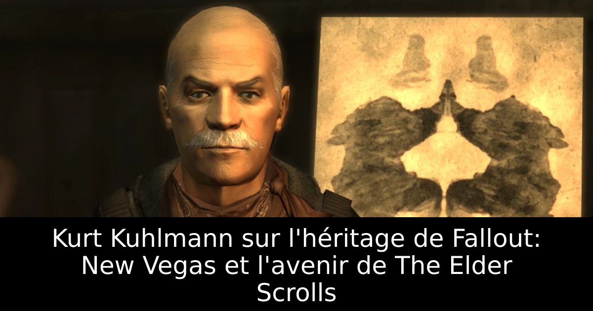 Kurt Kuhlmann sur l'héritage de Fallout: New Vegas et l'avenir de The Elder Scrolls
