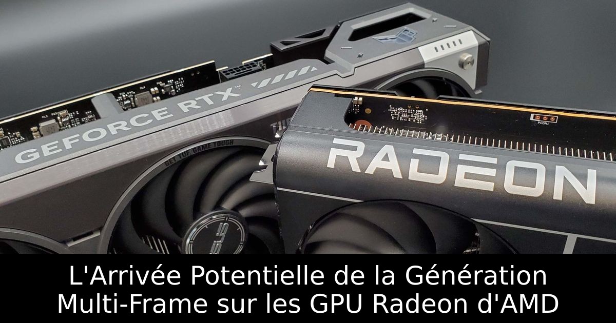 L'Arrivée Potentielle de la Génération Multi-Frame sur les GPU Radeon d'AMD
