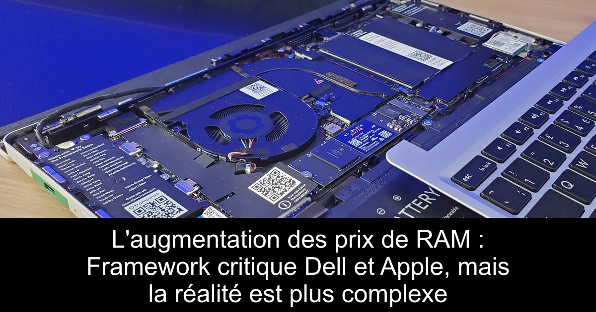 L'augmentation des prix de RAM : Framework critique Dell et Apple, mais la réalité est plus complexe