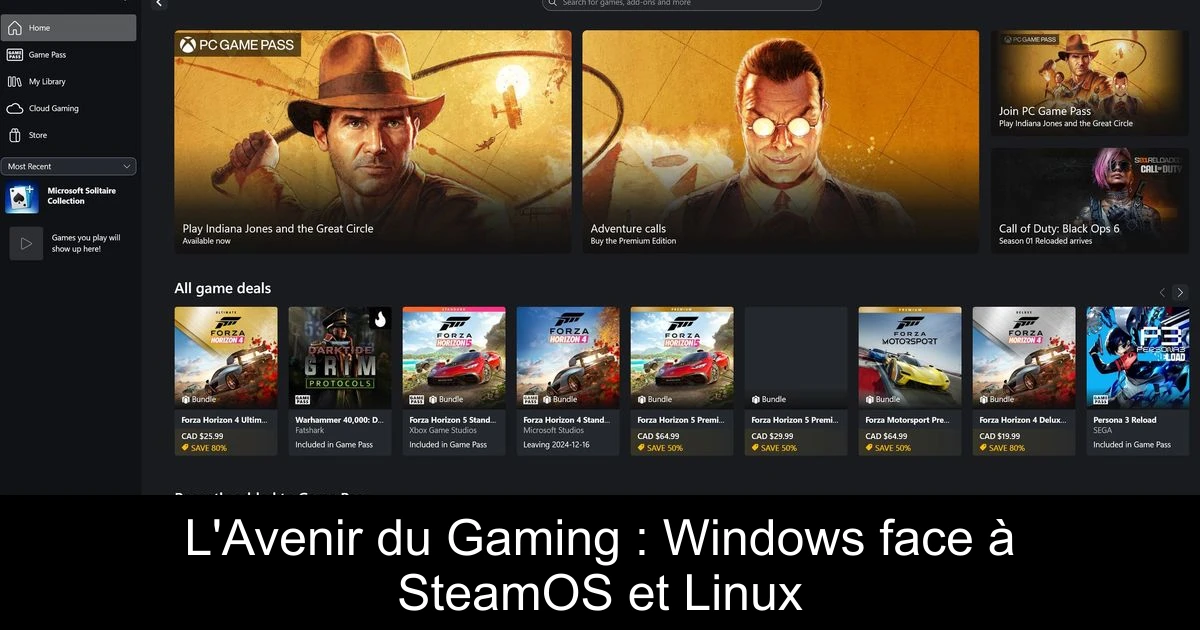 L'Avenir du Gaming : Windows face à SteamOS et Linux
