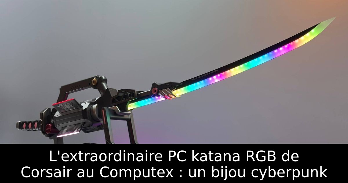 L'extraordinaire PC katana RGB de Corsair au Computex : un bijou cyberpunk