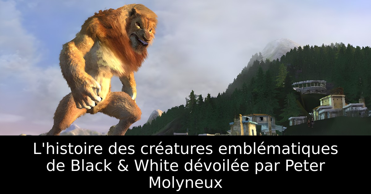 L'histoire des créatures emblématiques de Black & White dévoilée par Peter Molyneux