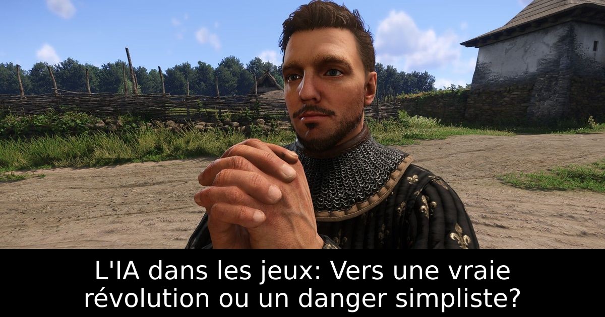 L'IA dans les jeux: Vers une vraie révolution ou un danger simpliste?
