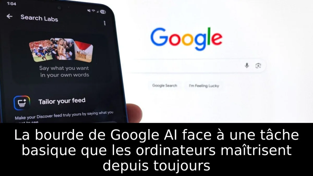 La bourde de Google AI face à une tâche basique que les ordinateurs maîtrisent depuis toujours