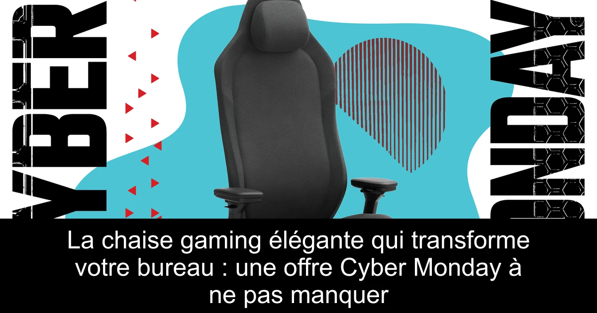 La chaise gaming élégante qui transforme votre bureau : une offre Cyber Monday à ne pas manquer