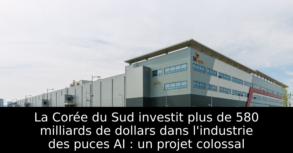 La Corée du Sud investit plus de 580 milliards de dollars dans l'industrie des puces AI : un projet colossal