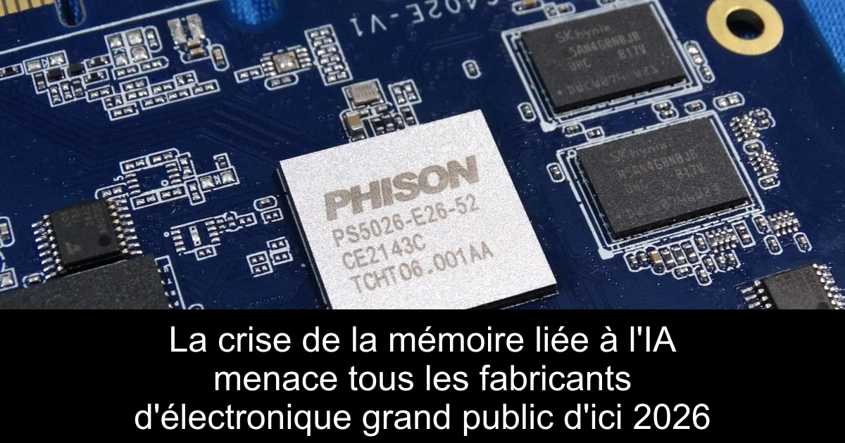 La crise de la mémoire liée à l'IA menace tous les fabricants d'électronique grand public d'ici 2026