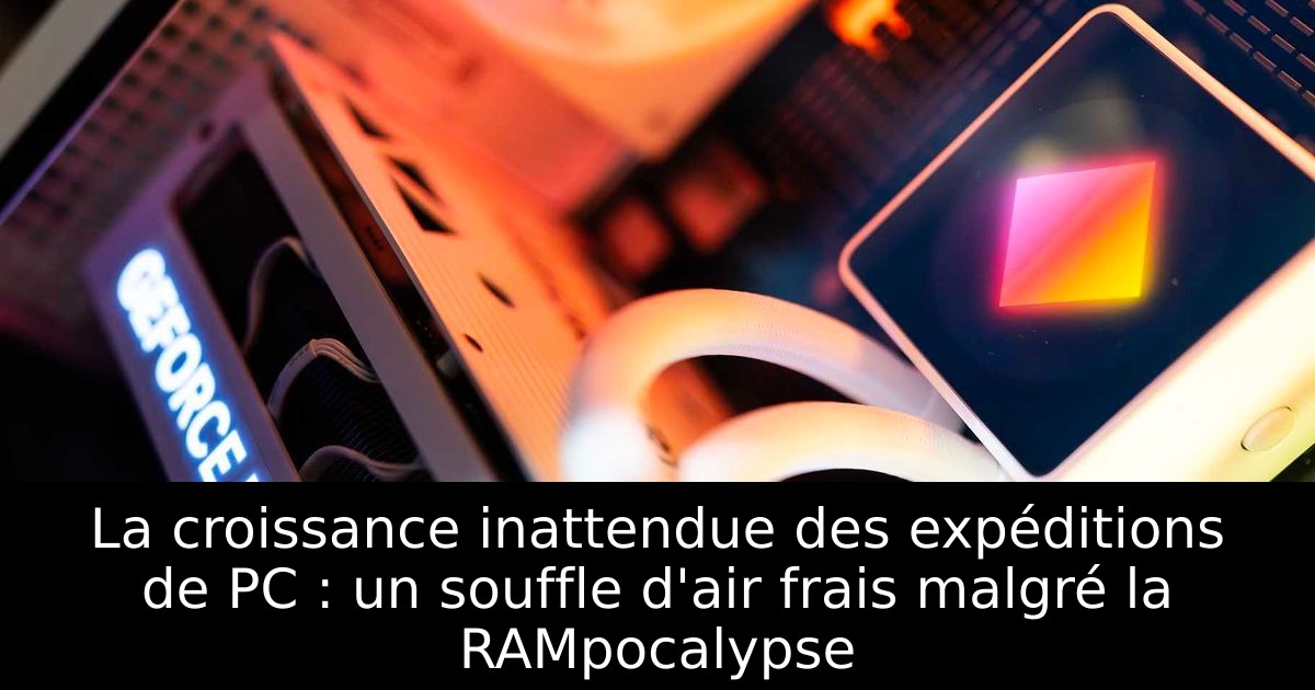 La croissance inattendue des expéditions de PC : un souffle d'air frais malgré la RAMpocalypse