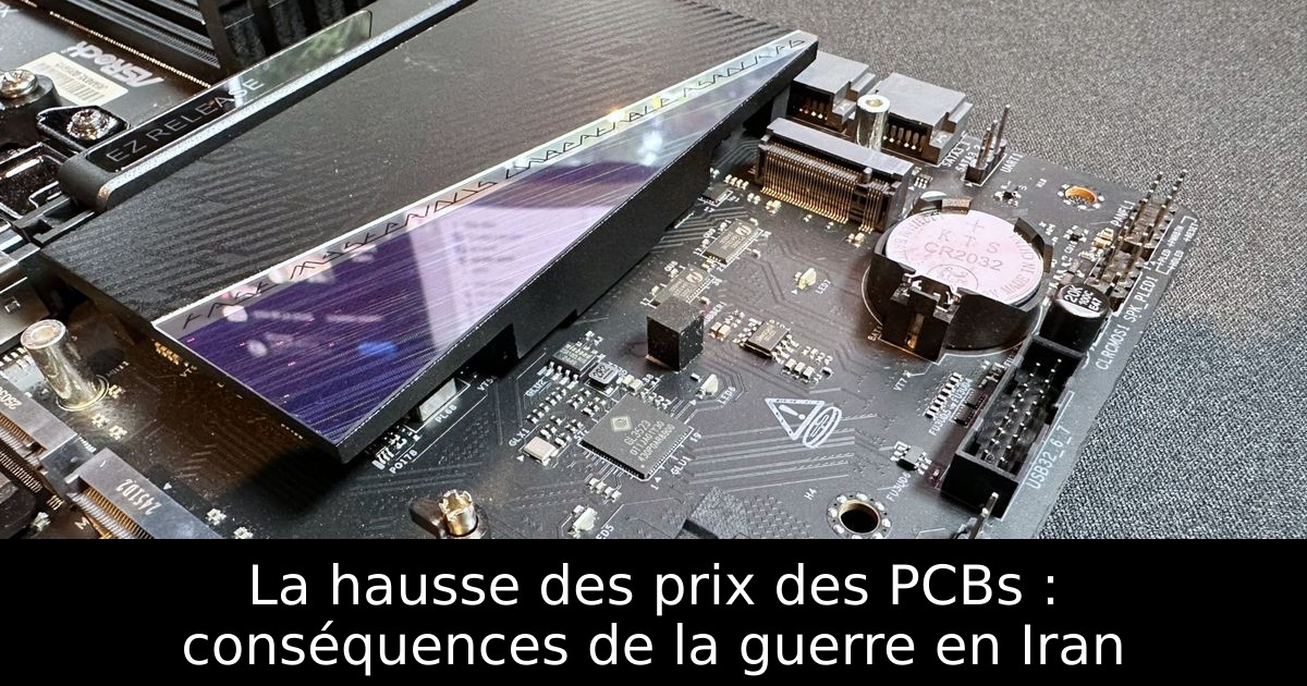 La hausse des prix des PCBs : conséquences de la guerre en Iran