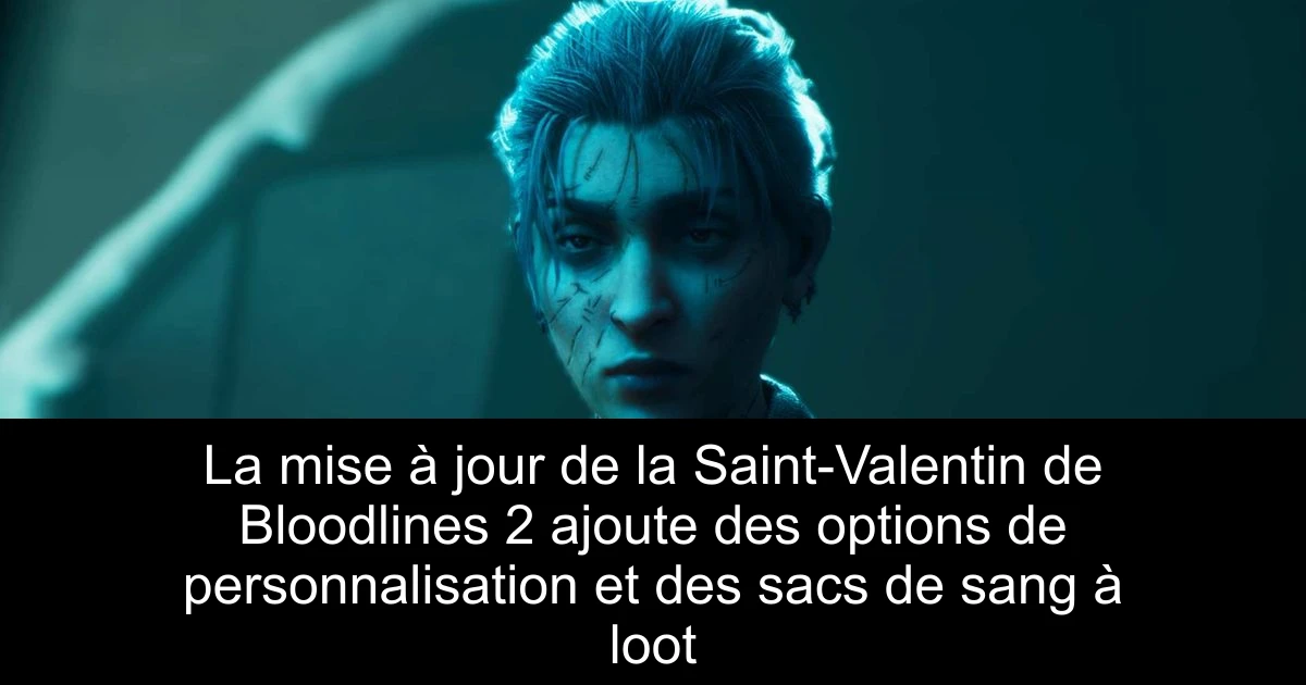 La mise à jour de la Saint-Valentin de Bloodlines 2 ajoute des options de personnalisation et des sacs de sang à loot