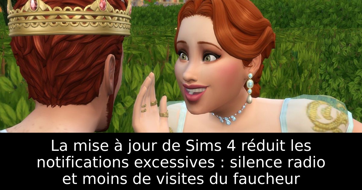 La mise à jour de Sims 4 réduit les notifications excessives : silence radio et moins de visites du faucheur
