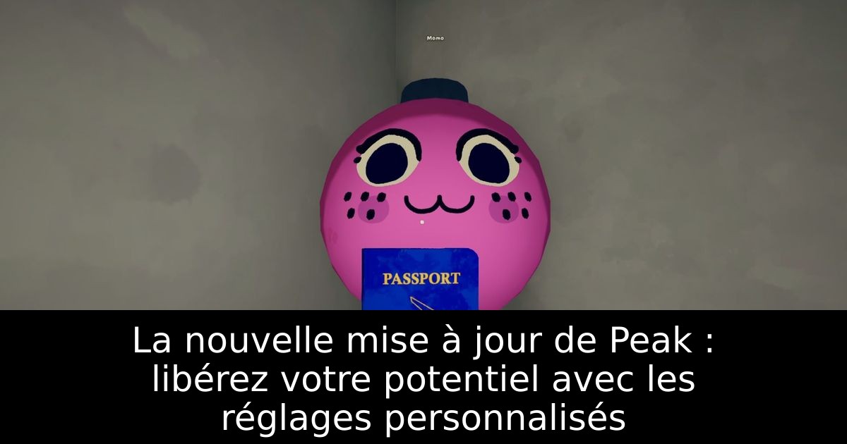 La nouvelle mise à jour de Peak : libérez votre potentiel avec les réglages personnalisés