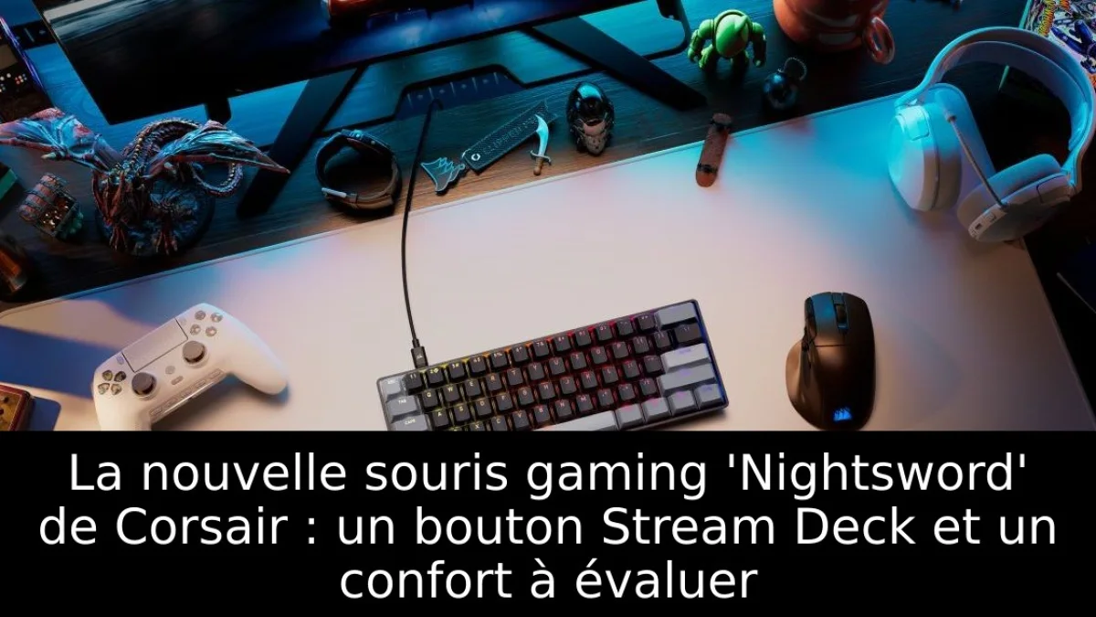 La nouvelle souris gaming 'Nightsword' de Corsair : un bouton Stream Deck et un confort à évaluer