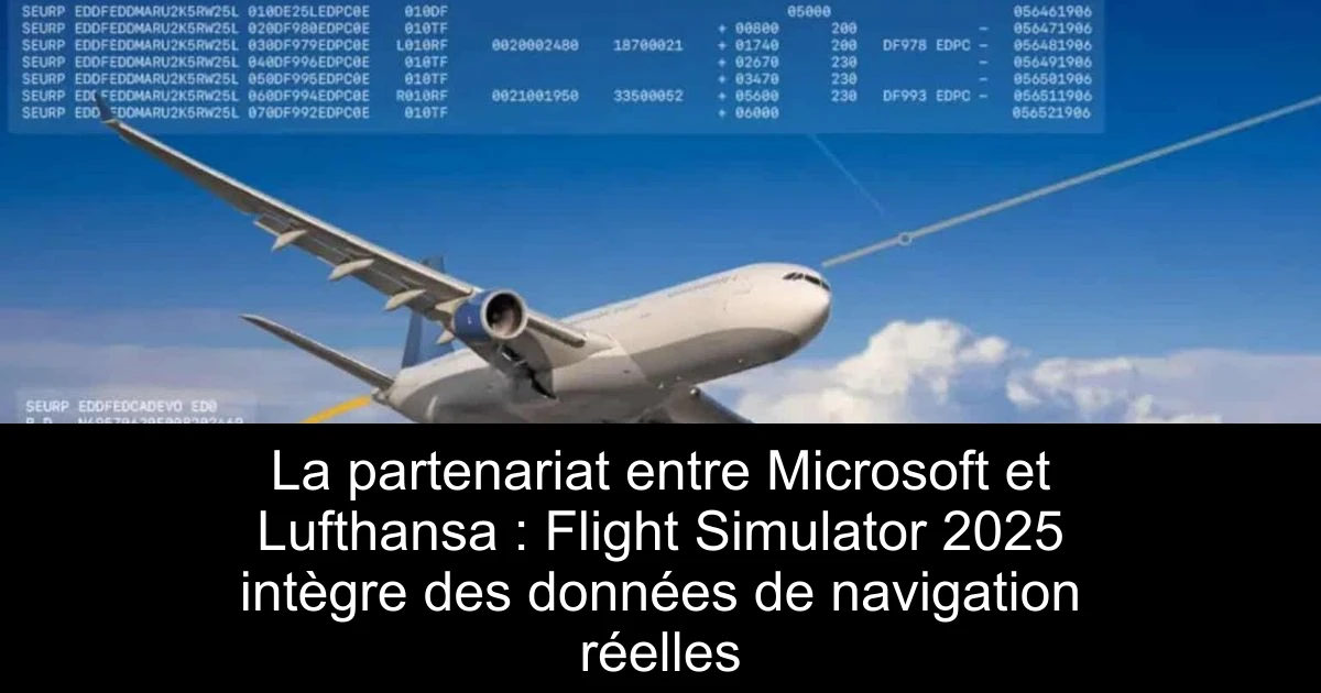La partenariat entre Microsoft et Lufthansa : Flight Simulator 2025 intègre des données de navigation réelles