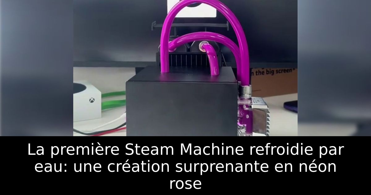 La première Steam Machine refroidie par eau: une création surprenante en néon rose