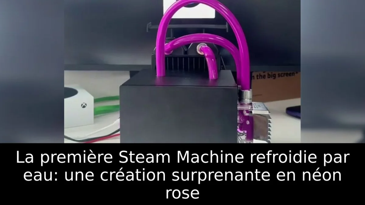 La première Steam Machine refroidie par eau: une création surprenante en néon rose