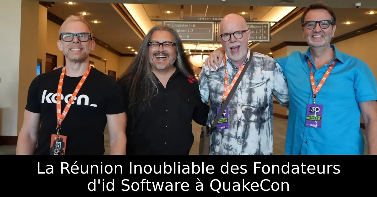 La Réunion Inoubliable des Fondateurs d'id Software à QuakeCon