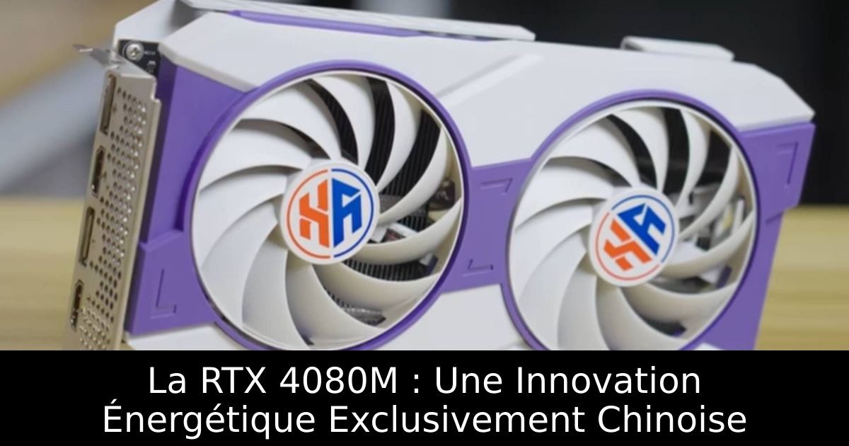 La RTX 4080M : Une Innovation Énergétique Exclusivement Chinoise