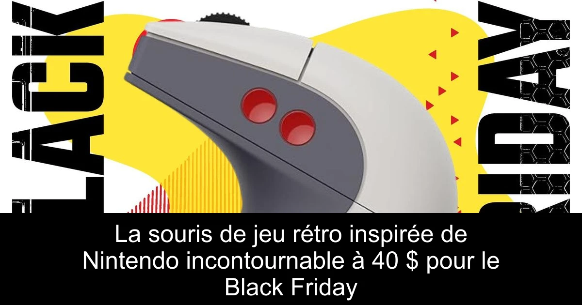 La souris de jeu rétro inspirée de Nintendo incontournable à 40 $ pour le Black Friday