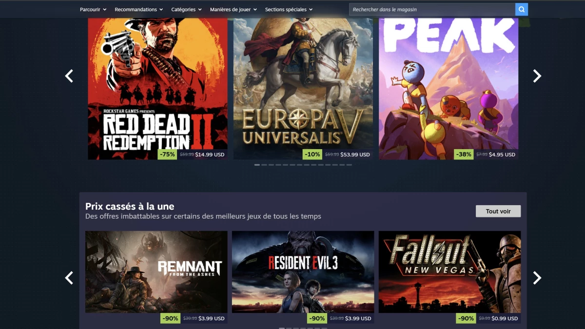 La Vente de Printemps Steam 2026 : des réductions incroyables sur des milliers de jeux
