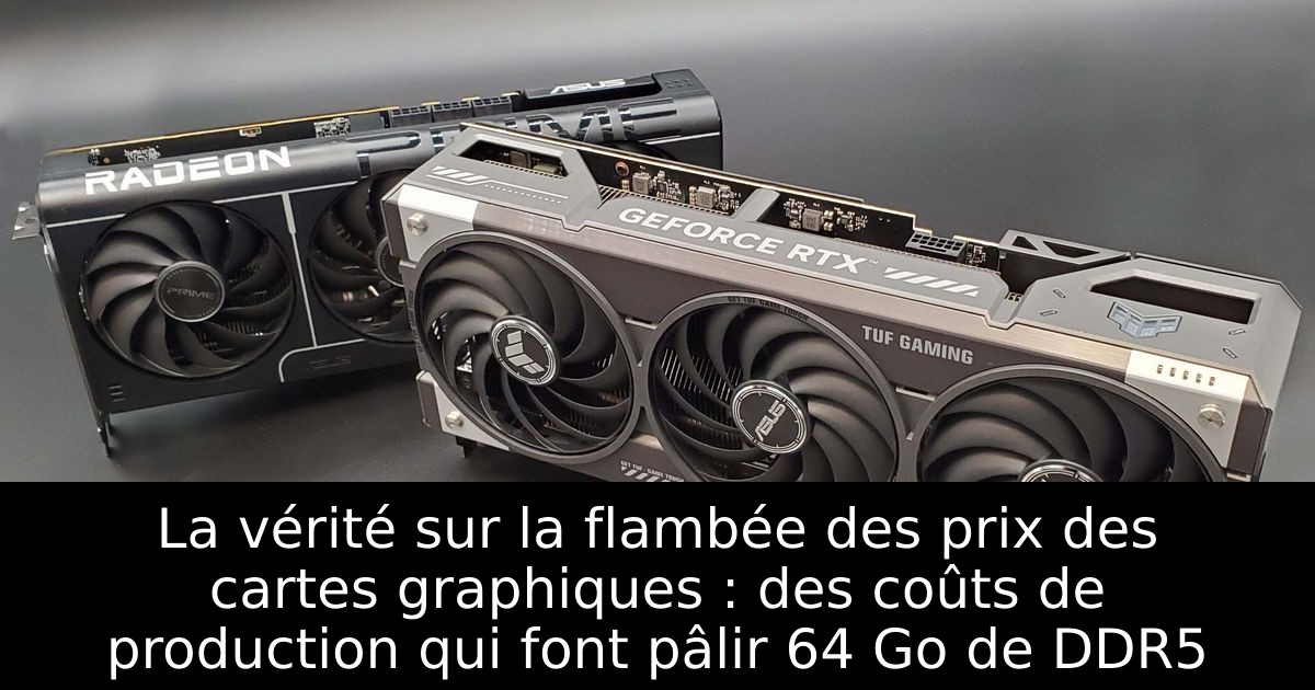 La vérité sur la flambée des prix des cartes graphiques : des coûts de production qui font pâlir 64 Go de DDR5