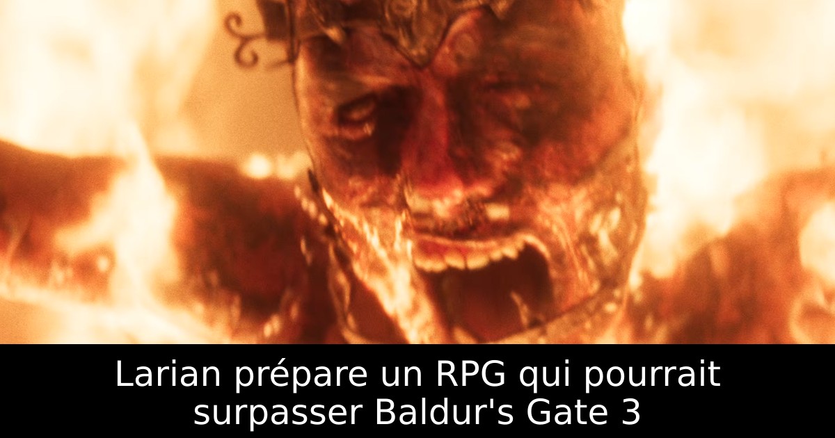 Larian prépare un RPG qui pourrait surpasser Baldur's Gate 3