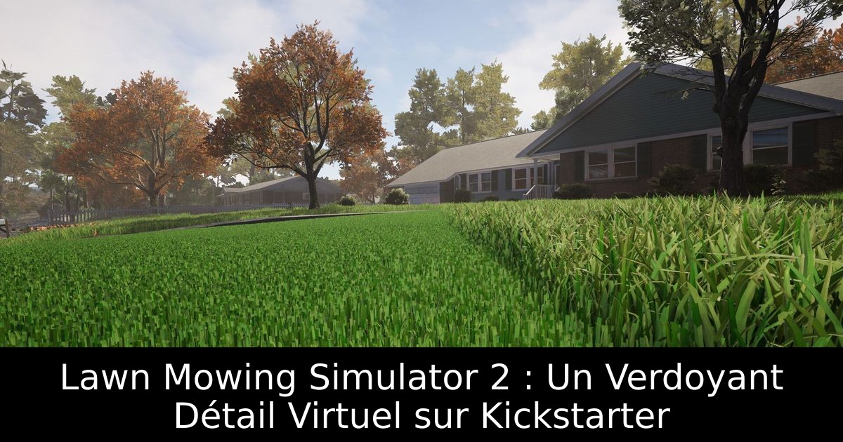 Lawn Mowing Simulator 2 : Un Verdoyant Détail Virtuel sur Kickstarter