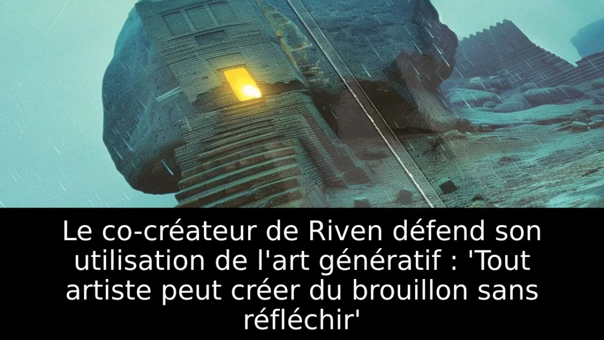 Le co-créateur de Riven défend son utilisation de l'art génératif : 'Tout artiste peut créer du brouillon sans réfléchir'