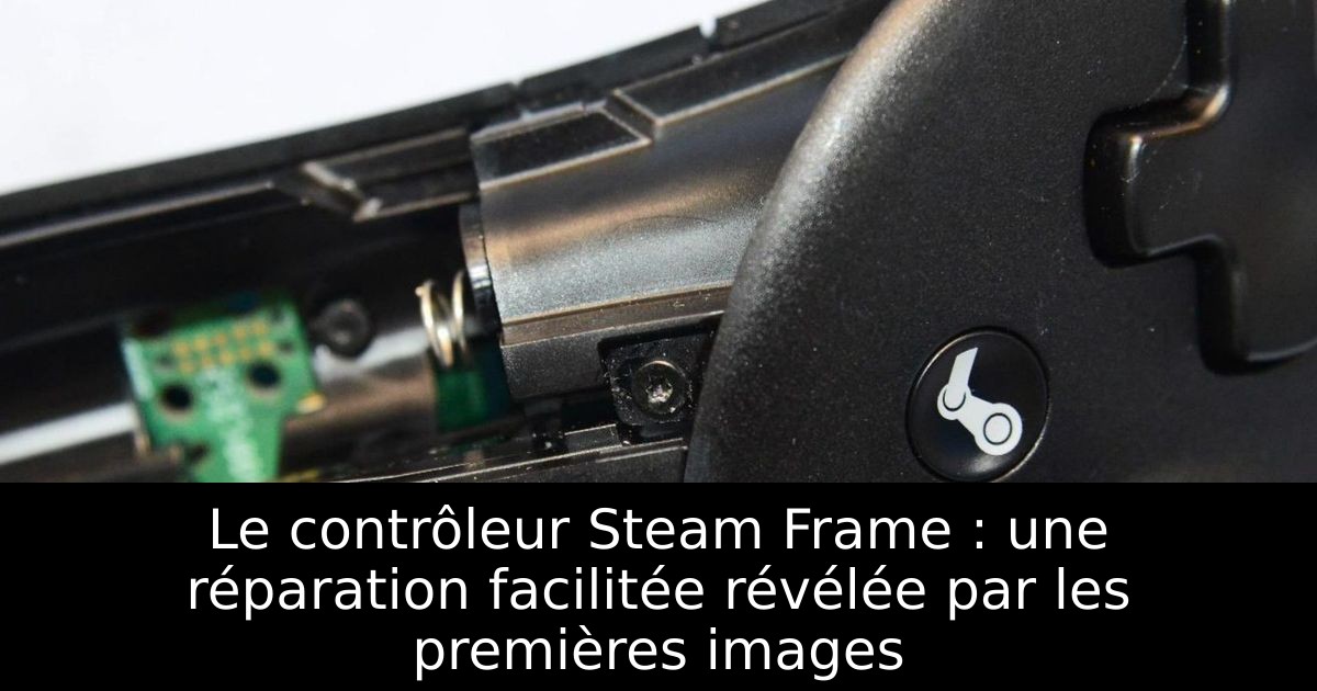 Le contrôleur Steam Frame : une réparation facilitée révélée par les premières images