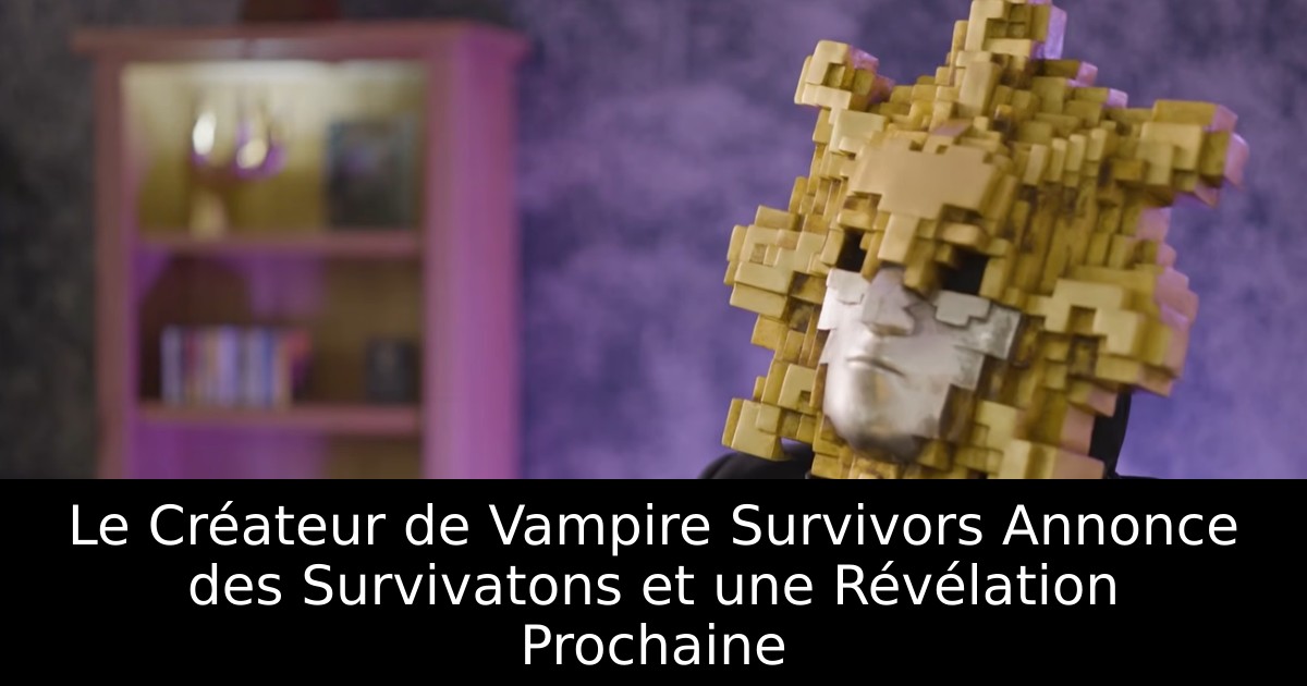 Le Créateur de Vampire Survivors Annonce des Survivatons et une Révélation Prochaine