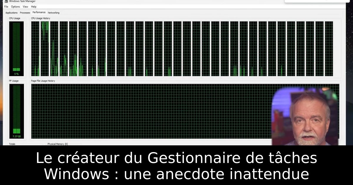 Le créateur du Gestionnaire de tâches Windows : une anecdote inattendue