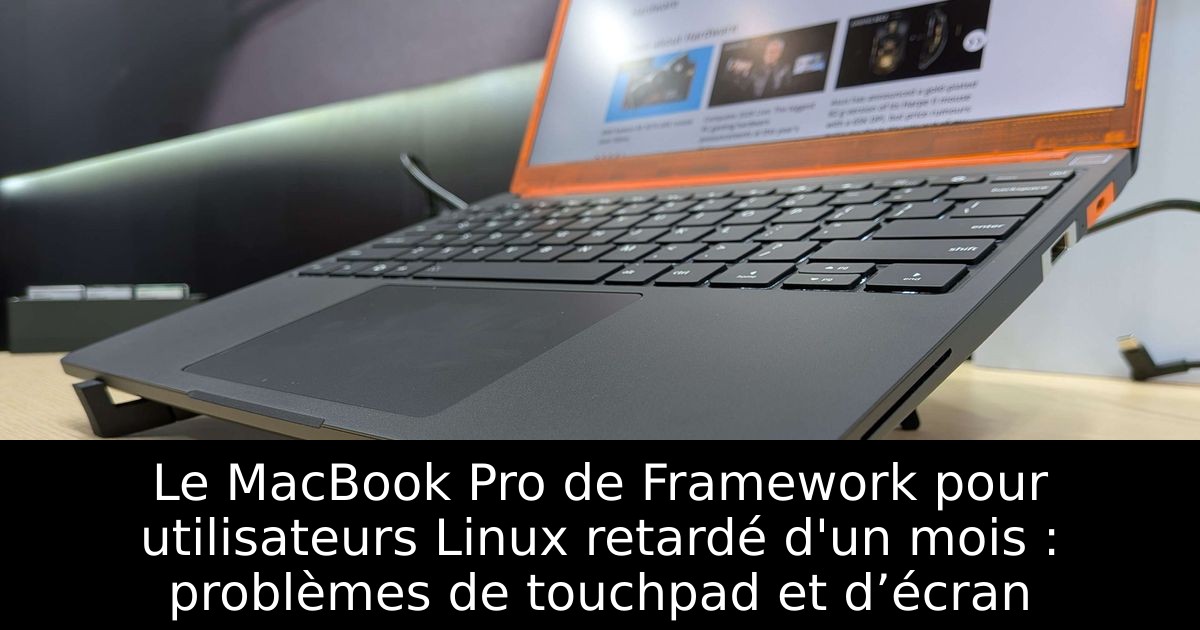 Le MacBook Pro de Framework pour utilisateurs Linux retardé d'un mois : problèmes de touchpad et d’écran