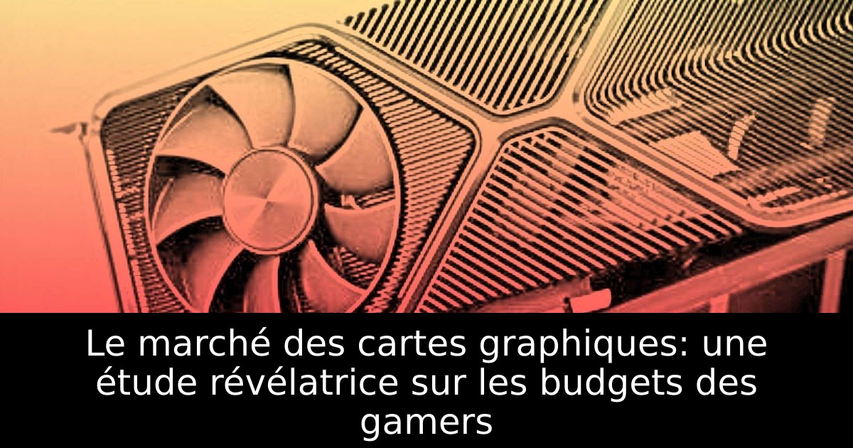 Le marché des cartes graphiques: une étude révélatrice sur les budgets des gamers