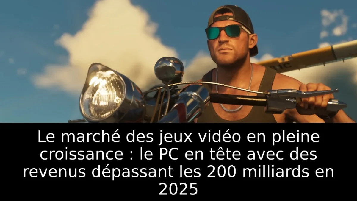 Le marché des jeux vidéo en pleine croissance : le PC en tête avec des revenus dépassant les 200 milliards en 2025