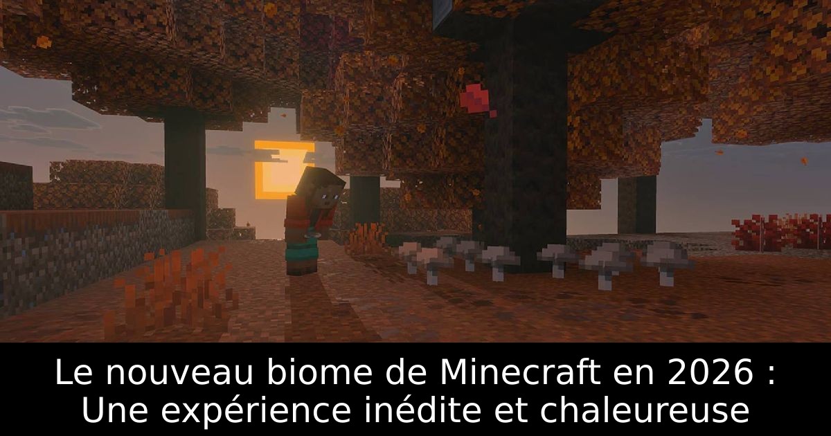 Le nouveau biome de Minecraft en 2026 : Une expérience inédite et chaleureuse