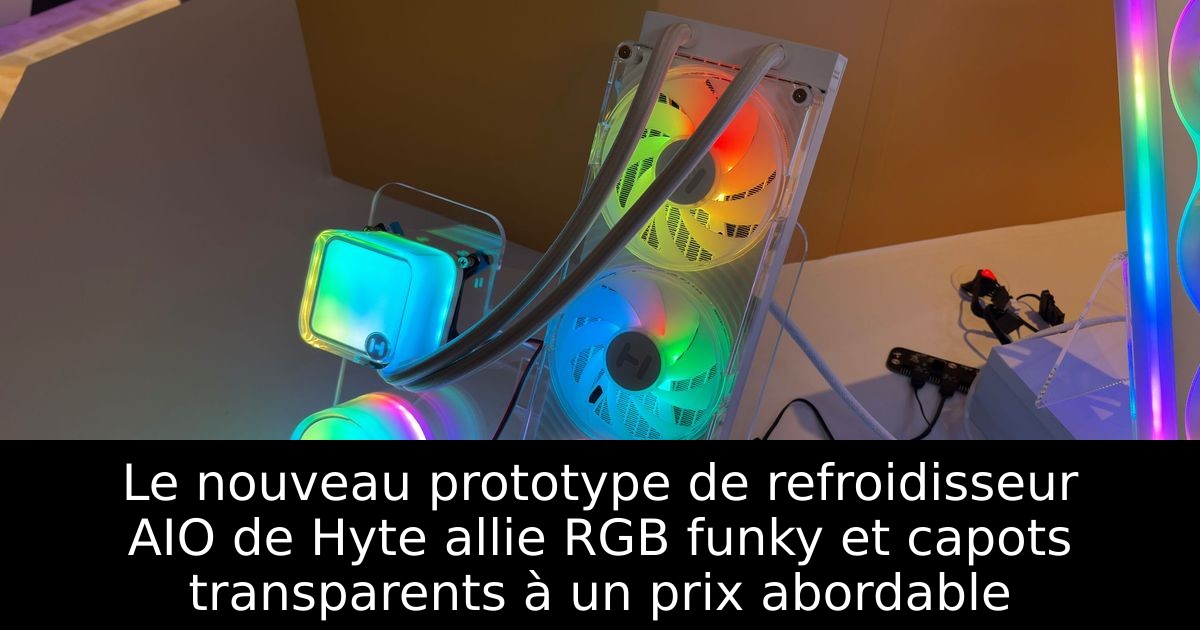 Le nouveau prototype de refroidisseur AIO de Hyte allie RGB funky et capots transparents à un prix abordable