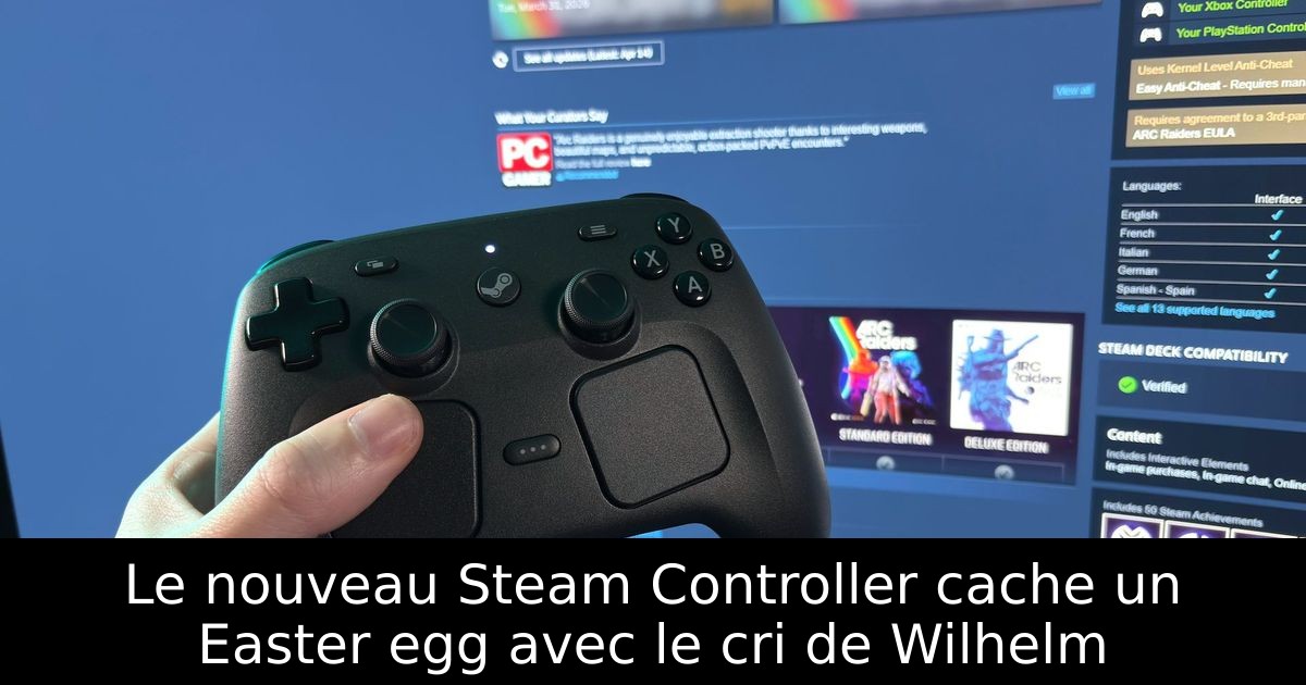Le nouveau Steam Controller cache un Easter egg avec le cri de Wilhelm
